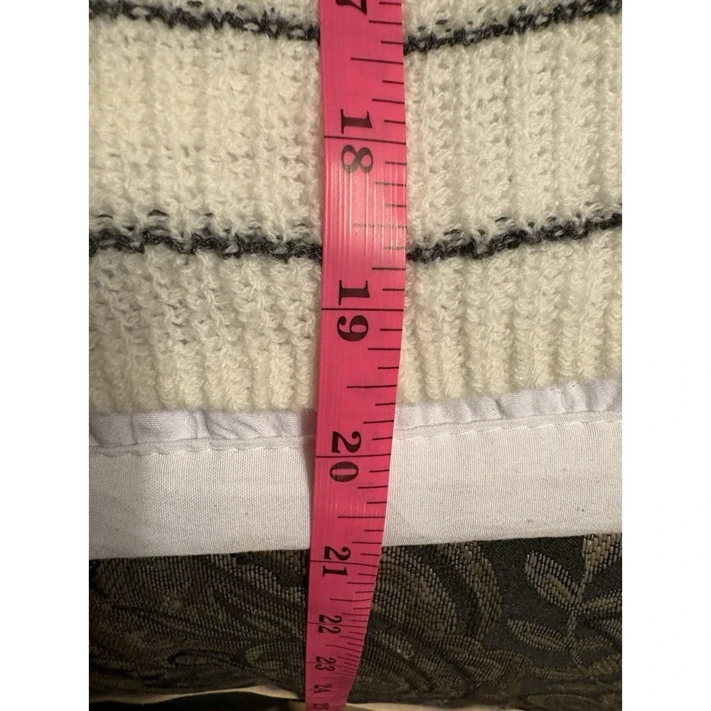 Rip Curl Long Sleeve Lightweight Dark Gray Striped Sweater, Oversized Crop, M - Picture 8 of 9